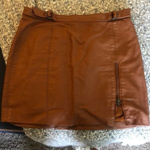 Free People Leather Skirt